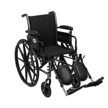 Drive Medical K316ADDA-ELR Cruiser III Light Weight Wheelchair with Flip Back Removable Arms, Adjustable Height Desk Arms, Elevating Leg Rests, 16"